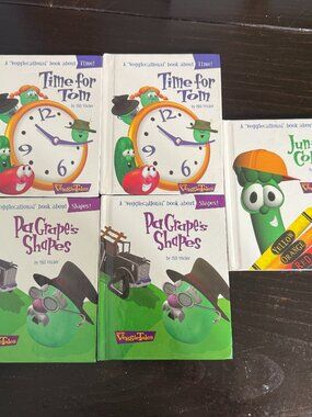 Lot VEGGIETALES Chick fil A Time Tom Shapes Colors VEGGIECATIONAL Lot of 5
